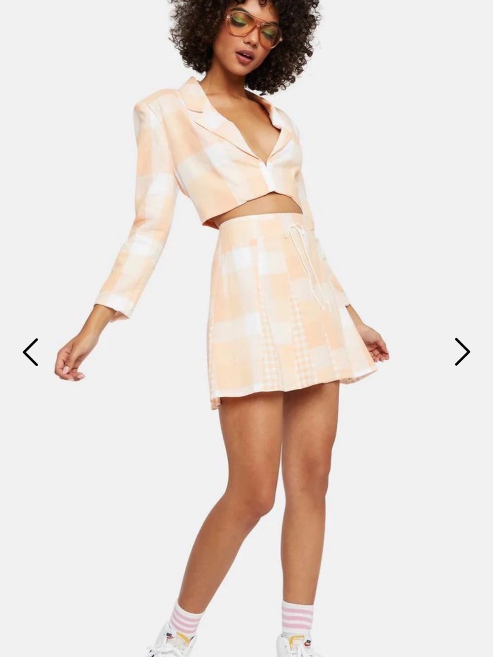For Love & Lemons - Eugenie Cropped Blazer and Mini Skirt Two-Piece Set